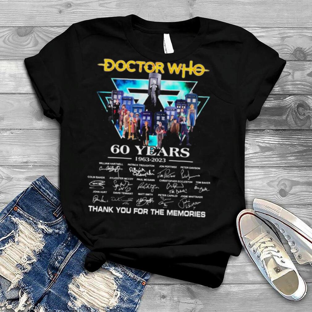 The Doctor Who 60 Years 1963 2023 Signatures Thank You For The Memories T Shirt