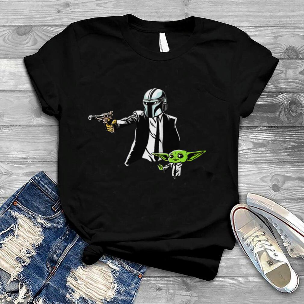 The Mandalorian and baby Yoda Pulp Fiction shirt