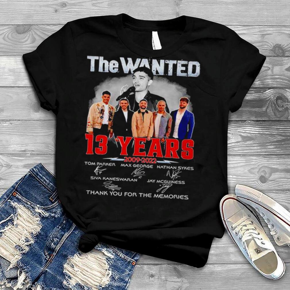 The Wanted 13 Years 2009 2022 Thank You For The Memories Signatures T Shirt