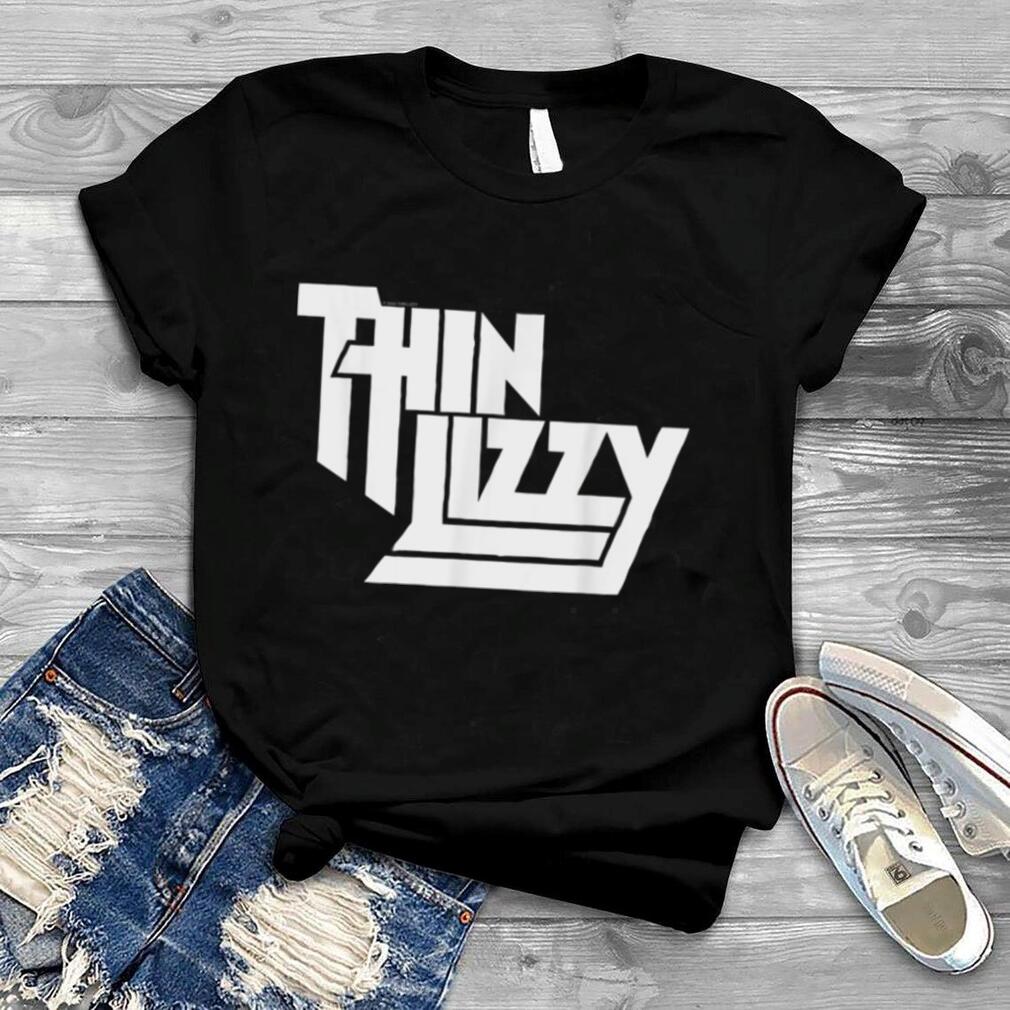 Thin Lizzy – White Stacked Logo T Shirt