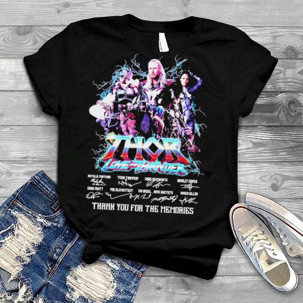 Thor Love And Thunder 2022 Signatures Thank You For The Memories Shirt