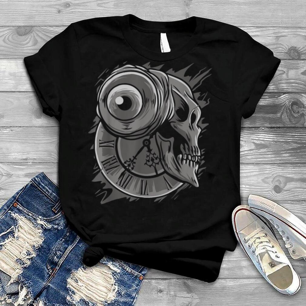 Time of Death Gothic Skull Tattoo Style Grunge Emo Punk T Shirt