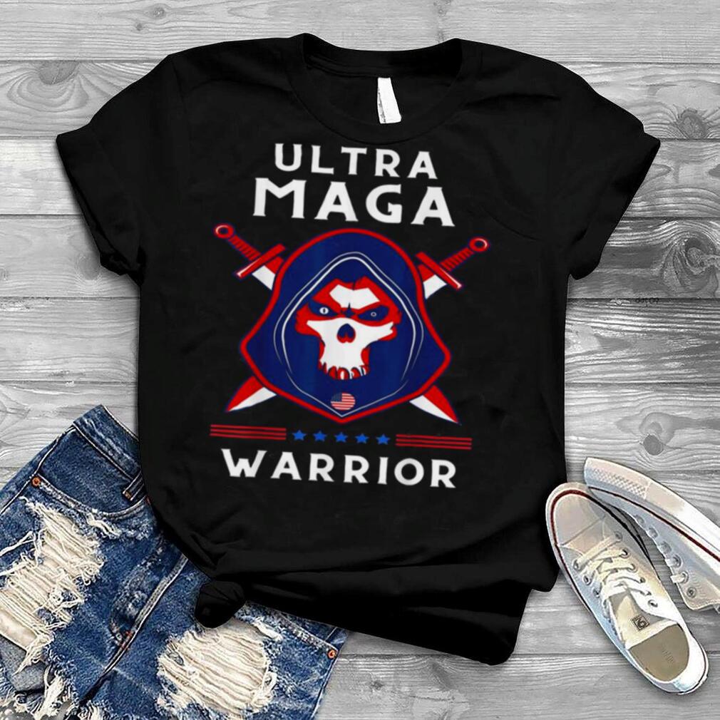 Ultra Maga Warrior Dad Anti Biden US Flag Pro Trump 2024 Shirt