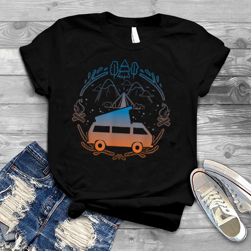 Van Life Design   Vanagon Van Bus Dipper Campfire Camping T Shirt