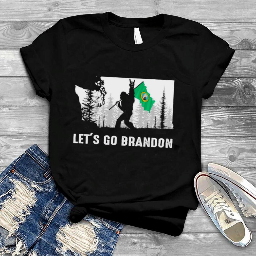 Washington State America Bigfoot Let’s Go Brandon Shirt