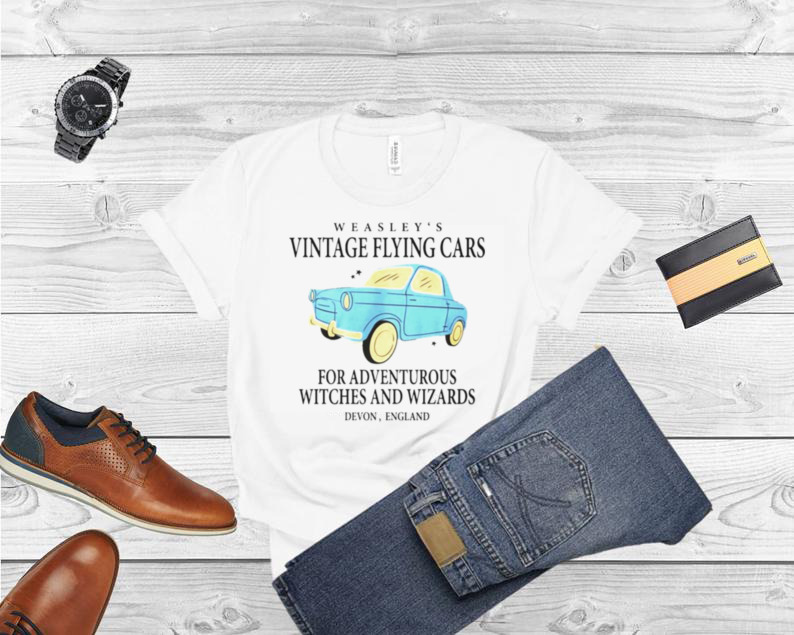 Weasley’s vintage flying cars for adventurous witches and wizards Devon England shirt