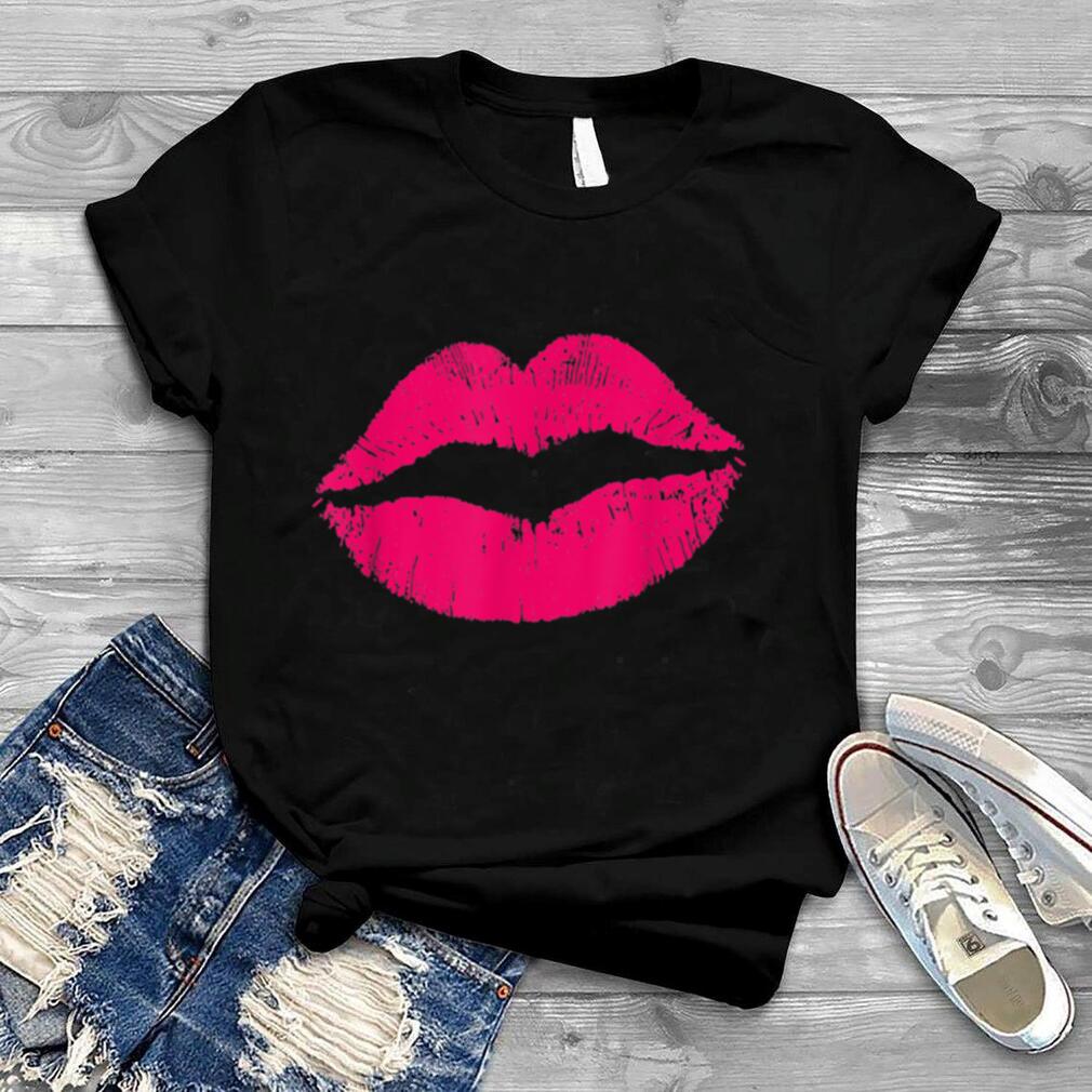 Women Kiss Lips Valentines Day Birthday Lipstick T Shirt