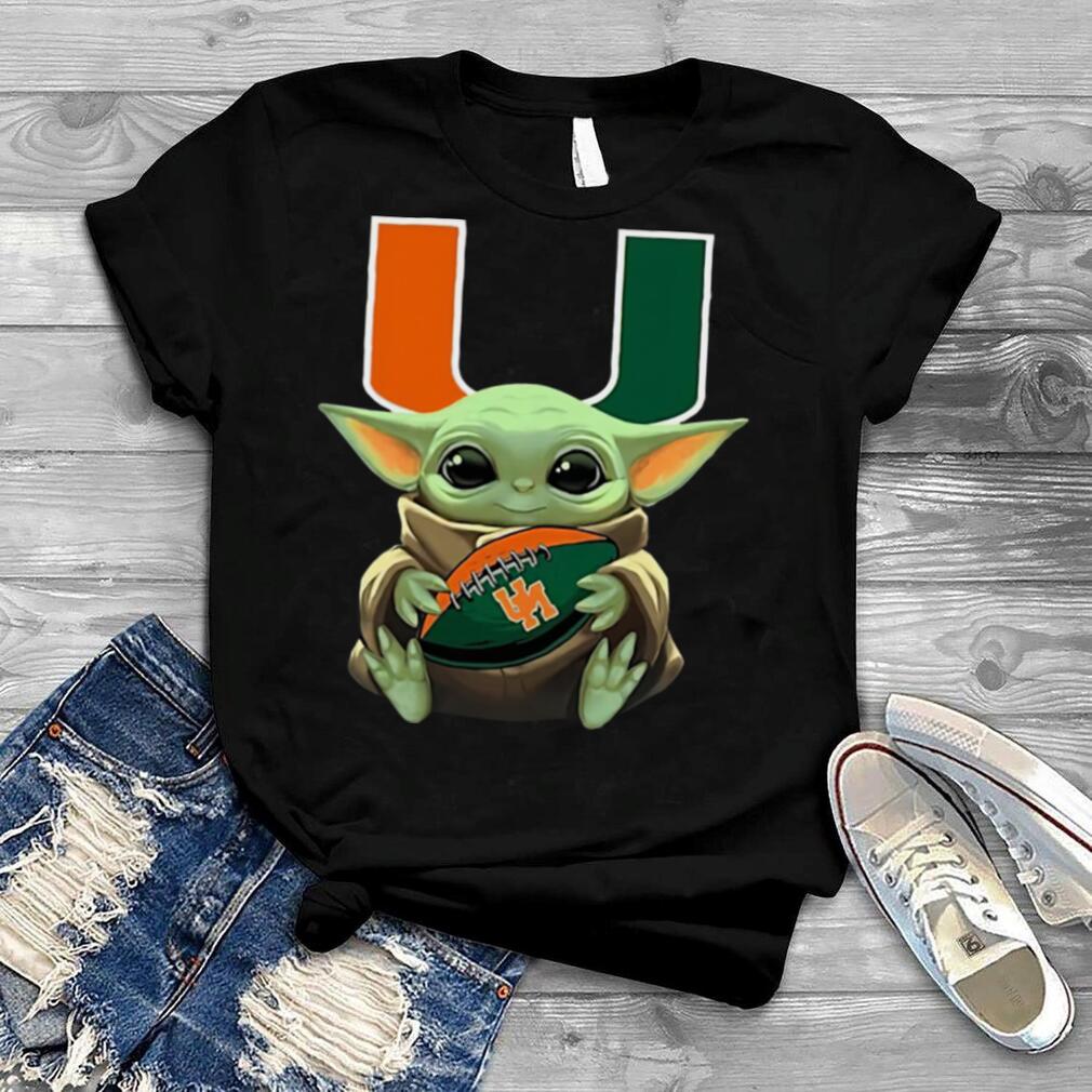 Baby Yoda Hug Miami Hurricanes Football shirt