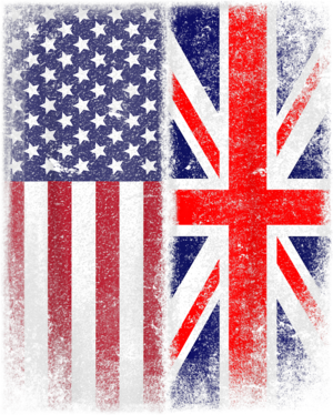 British American Flag Union Jack England Usa T Shirt