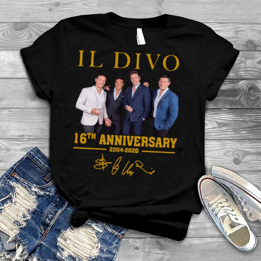 IL Divo Operatic Pop Band 16Th Anniversary 2004 2020 Signature T Shirt