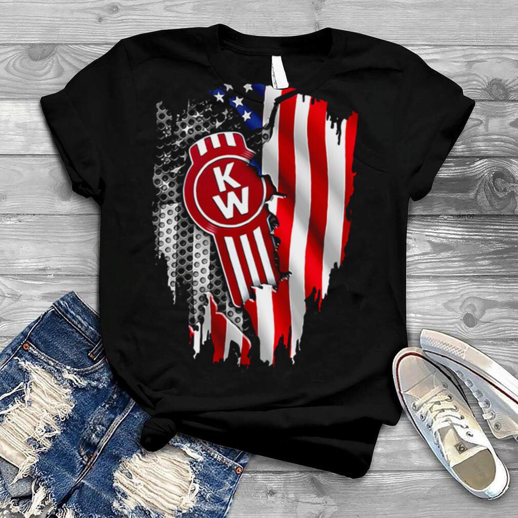 Kenworth Trucks The World's Best inside American flag shirt