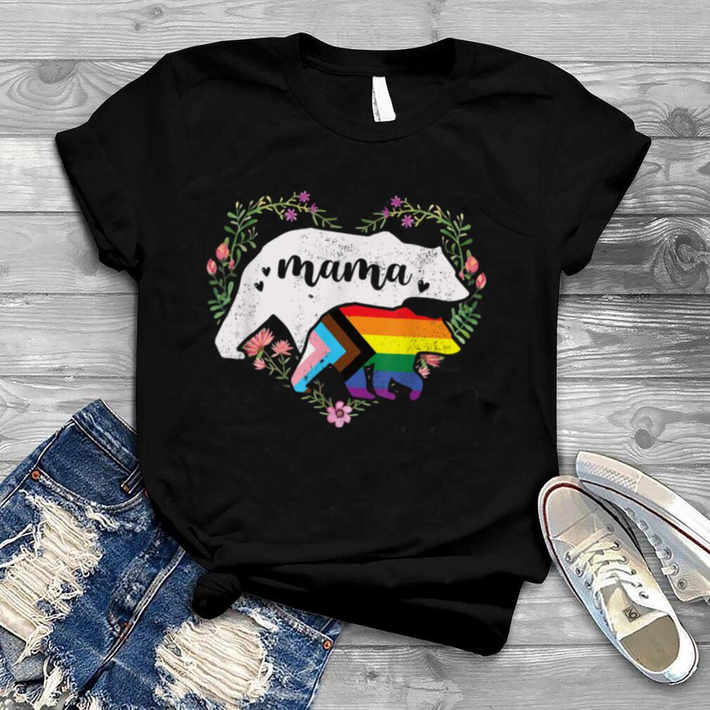 LGBTQ Mama Bear Progress Pride Flag Gay Equal Rights Rainbow Tank ShirtTopShirt Shirt
