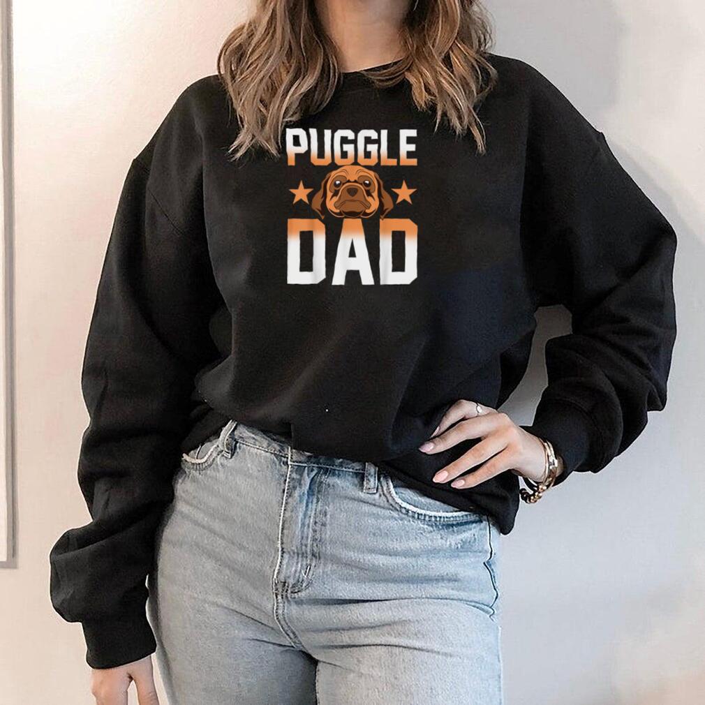 Mens Daddy Puggle Dad Dog Owner Dog Lover Pet Animal Puggle T Shirt