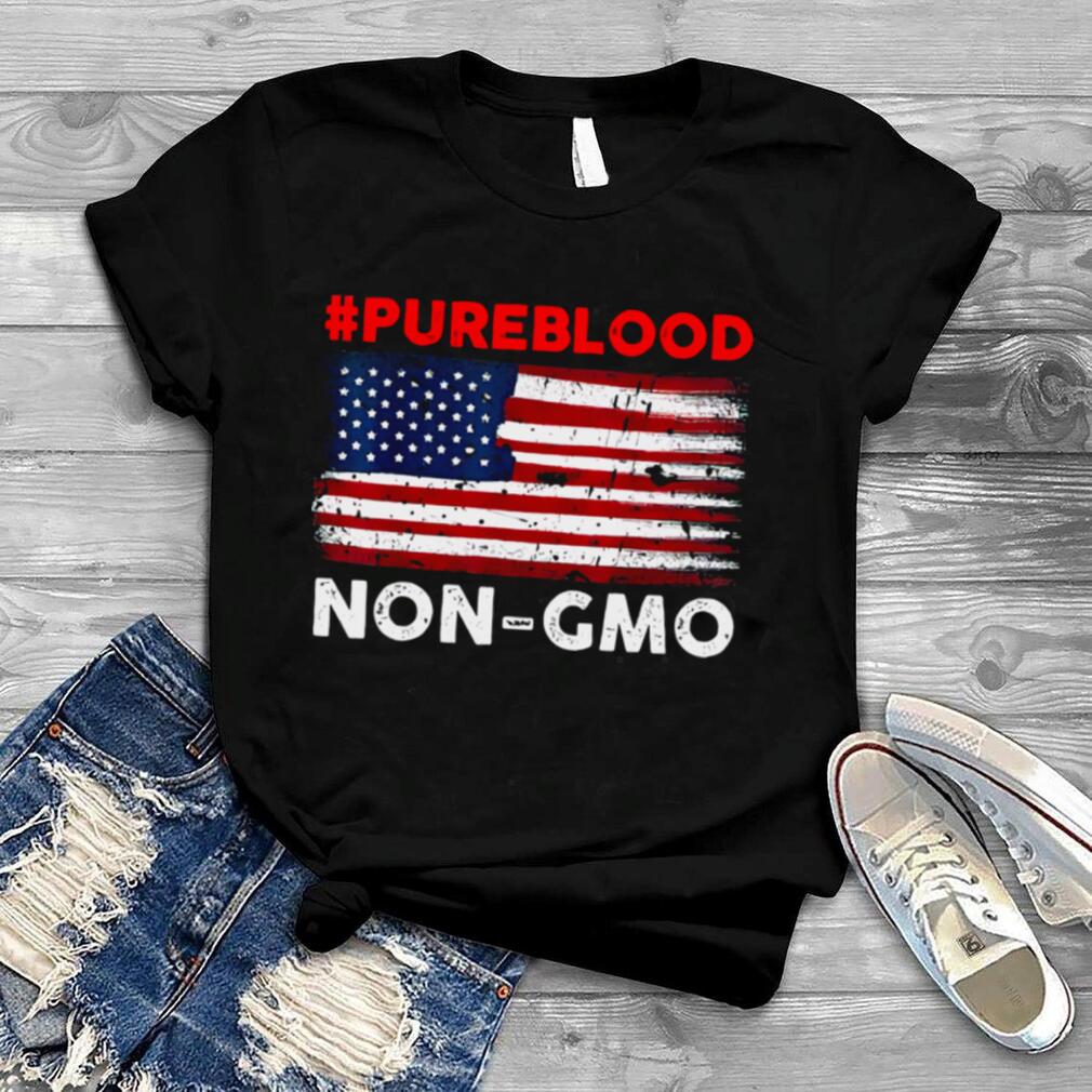 #Pureblood Non Gmo American flag shirt