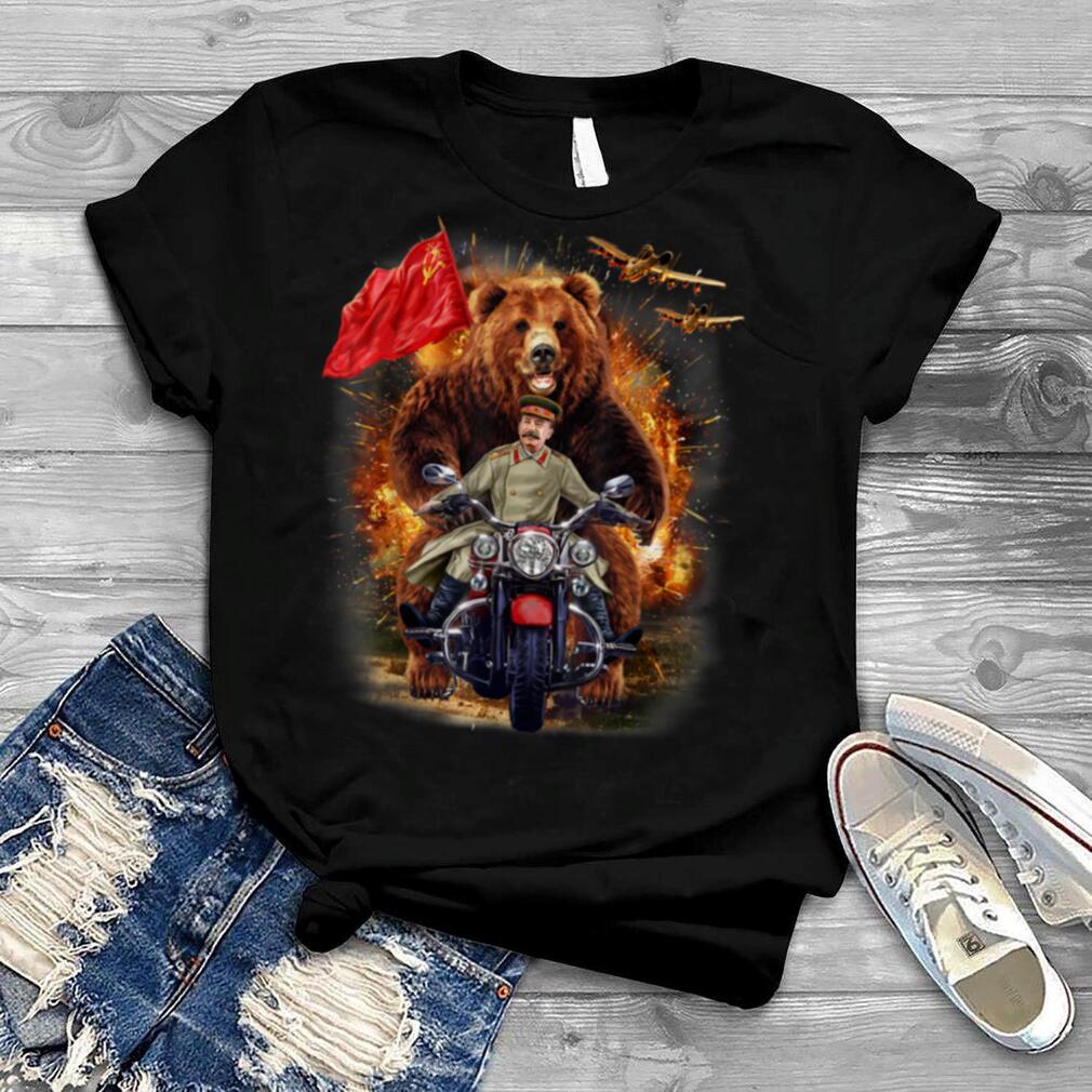 T Shirt, Grizzly Bear and Soviet Stalin in Epic Battle
