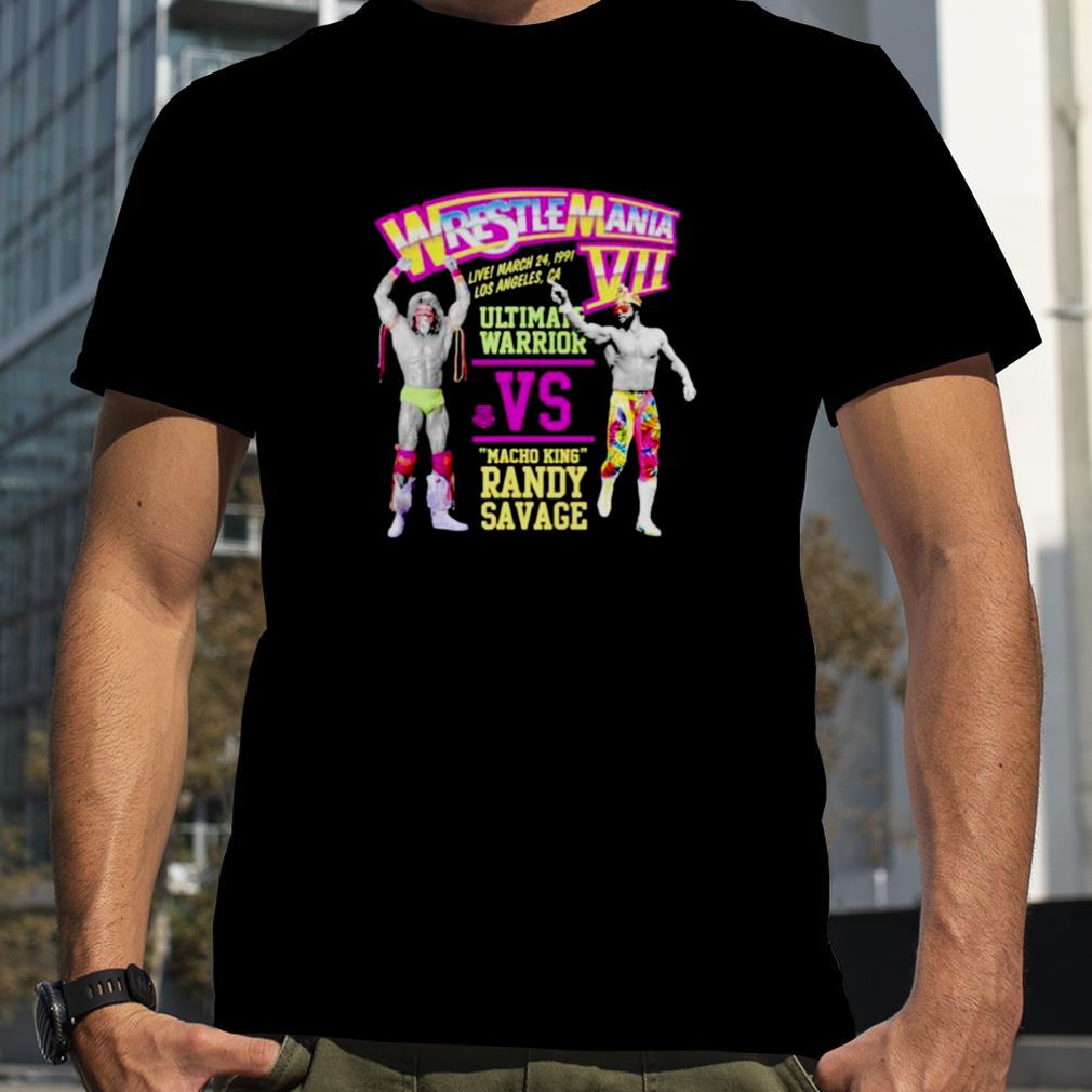 WWE Warrior vs Macho Wrestlemania shirt