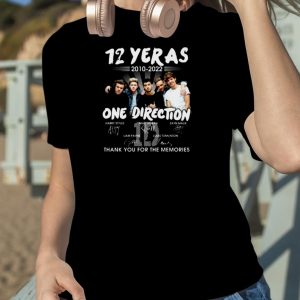 12 Years Of One Direction Signature Thank You For The Memories shirt