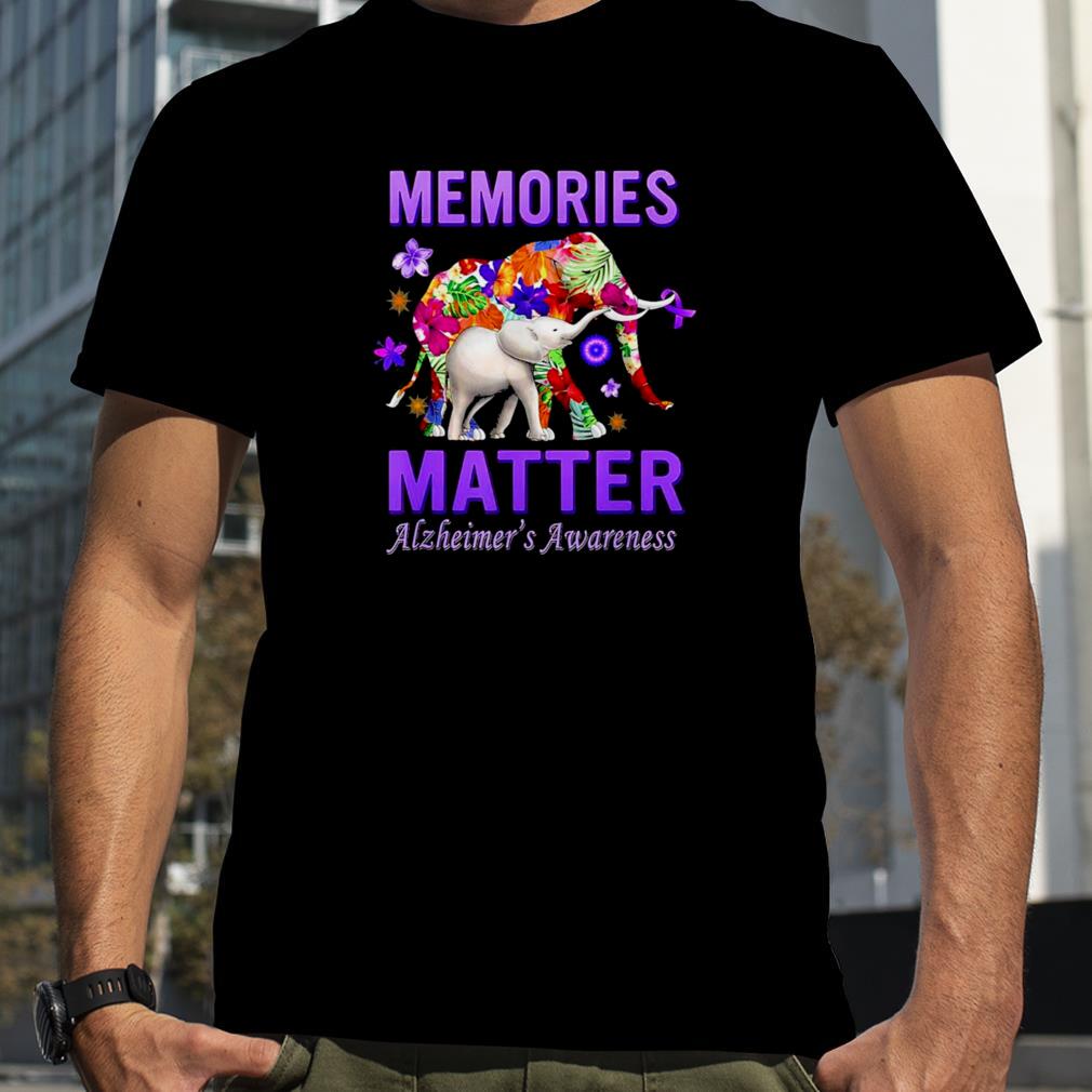 Alzheimers Memories Matter Purple Elephant Shirt