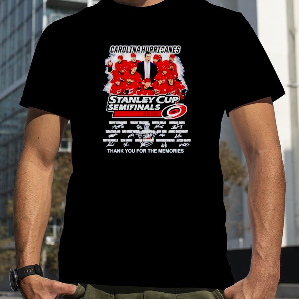 Carolina Hurricanes stanley cup semifinals 2022 thank you for the memories signatures shirt