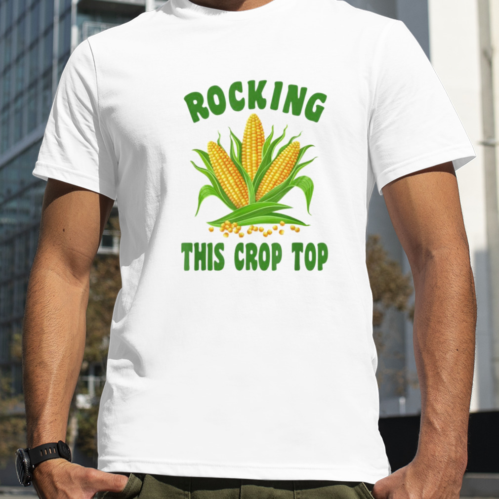 Corn On The Cob Pun Rocking This Crop Top T Shirt