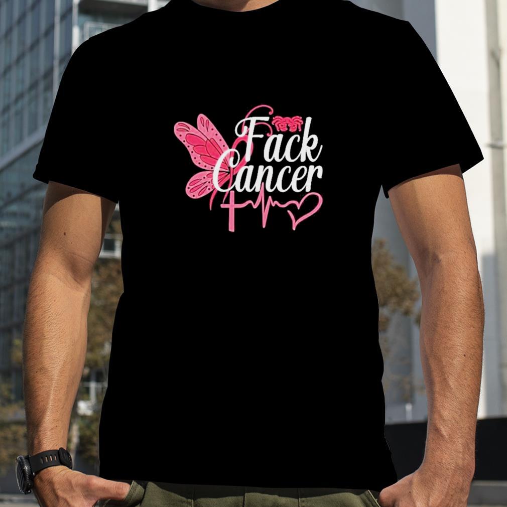Fack Cancer Butterfly Breast Cancer Shirt