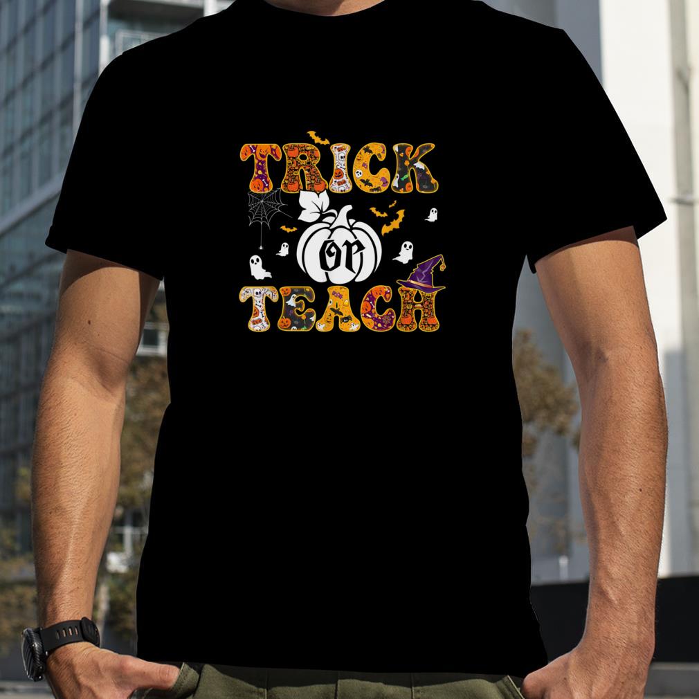 Funny Trick Or Teach Pumpkin Halloween T Shirt