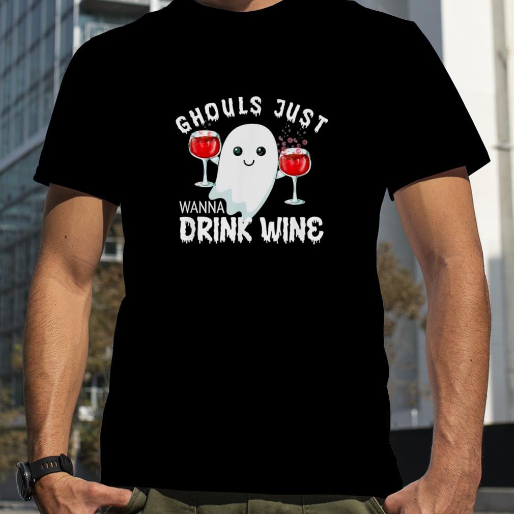 Halloween Wine Drinking Pajama Top T Shirt