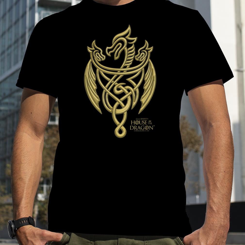 House of the Dragon Gold Dragon Insignia T Shirt