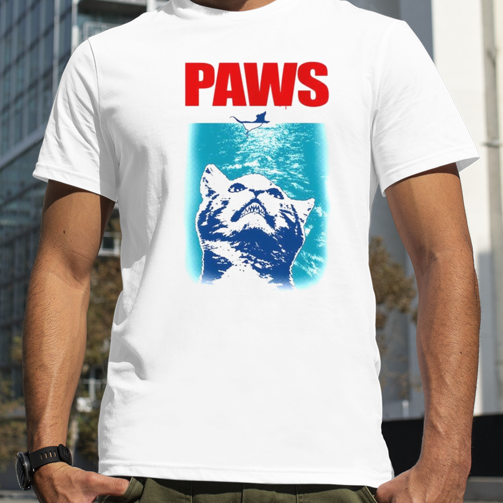 Paws Jaws Cat Design Meme Halloween shirt