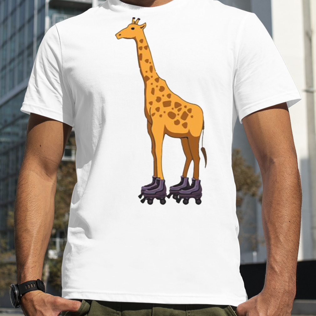 Roller Skating Giraffe Skate shirt