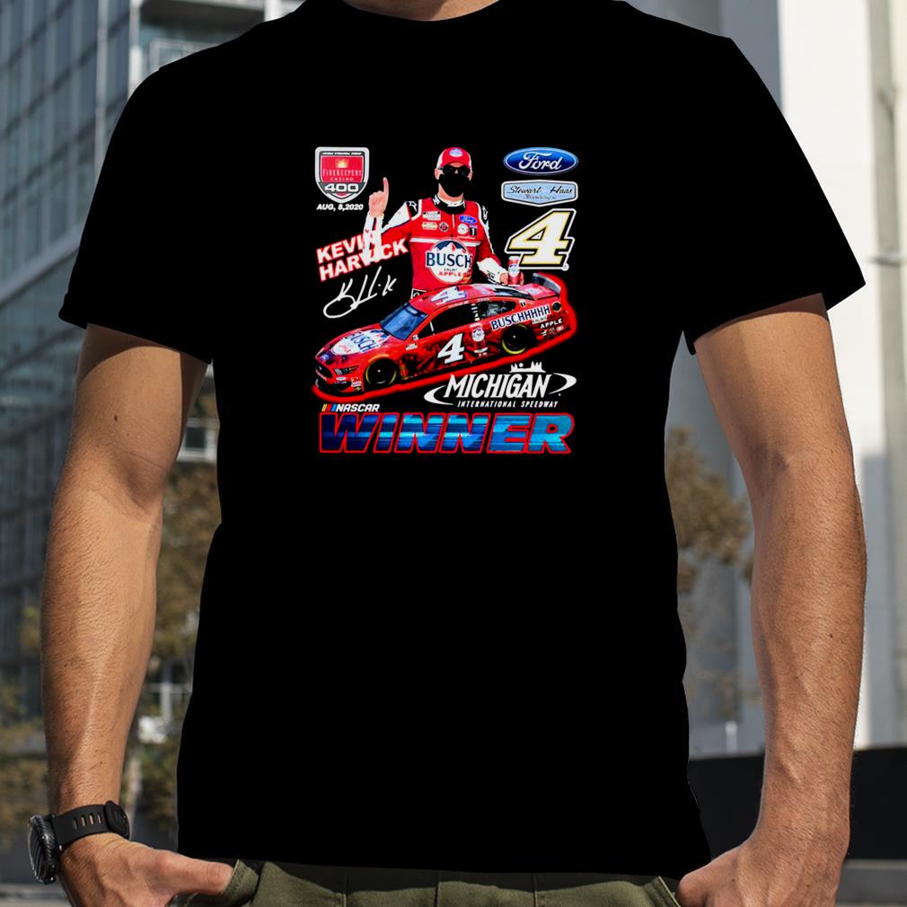 Signature Michigan International Speedway Retro Nascar Car Racing Kevin Harvick shirt