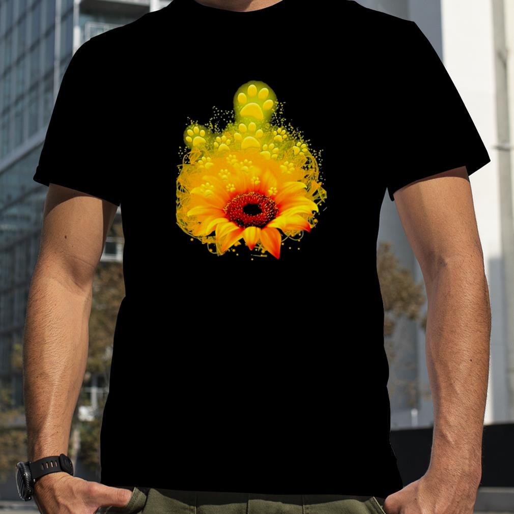 Sunflower Flower Paws Shirt
