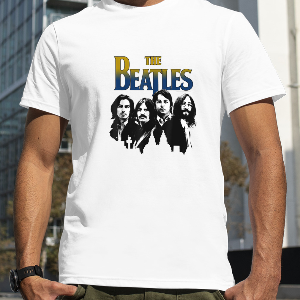 The Beatles black and white skyline T Shirt