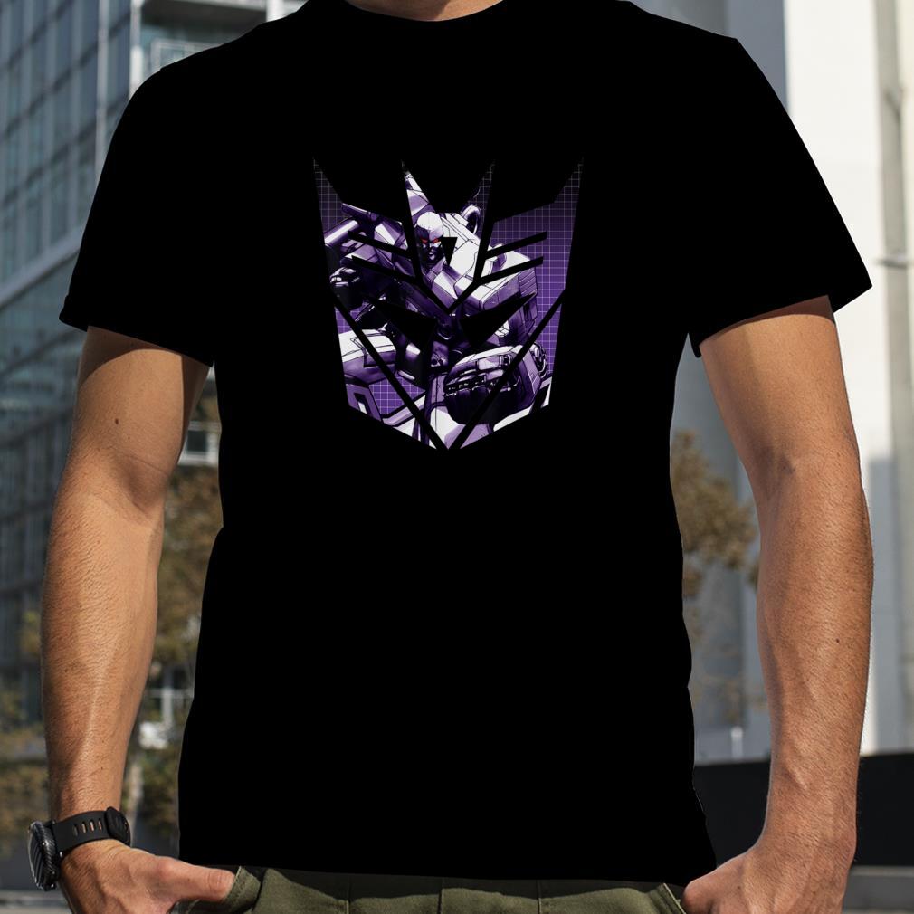 US Transformers + Logo Decepticon Shield Megatron 01 White_H T Shirt
