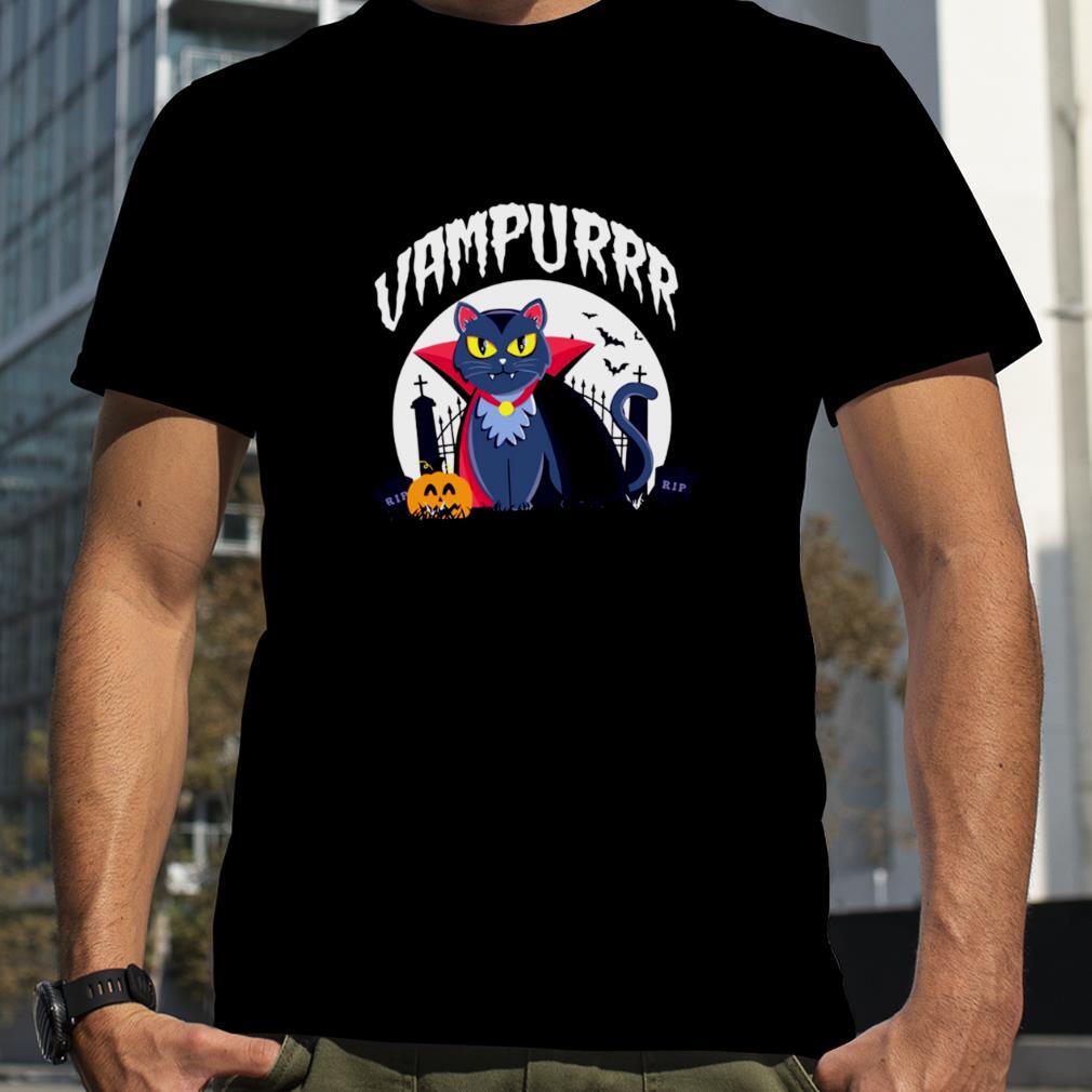 Vampurrr Vampire Cat Black Cat Cat Halloween T Shirt