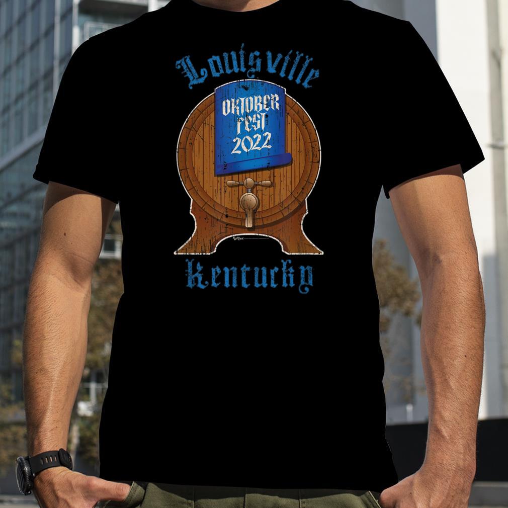 Vintage Oktoberfest Louisville Drinking City Design T Shirt