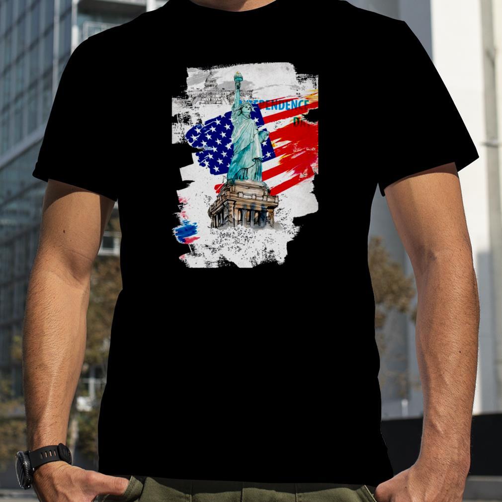 American Flag With Liberty Statue shirt