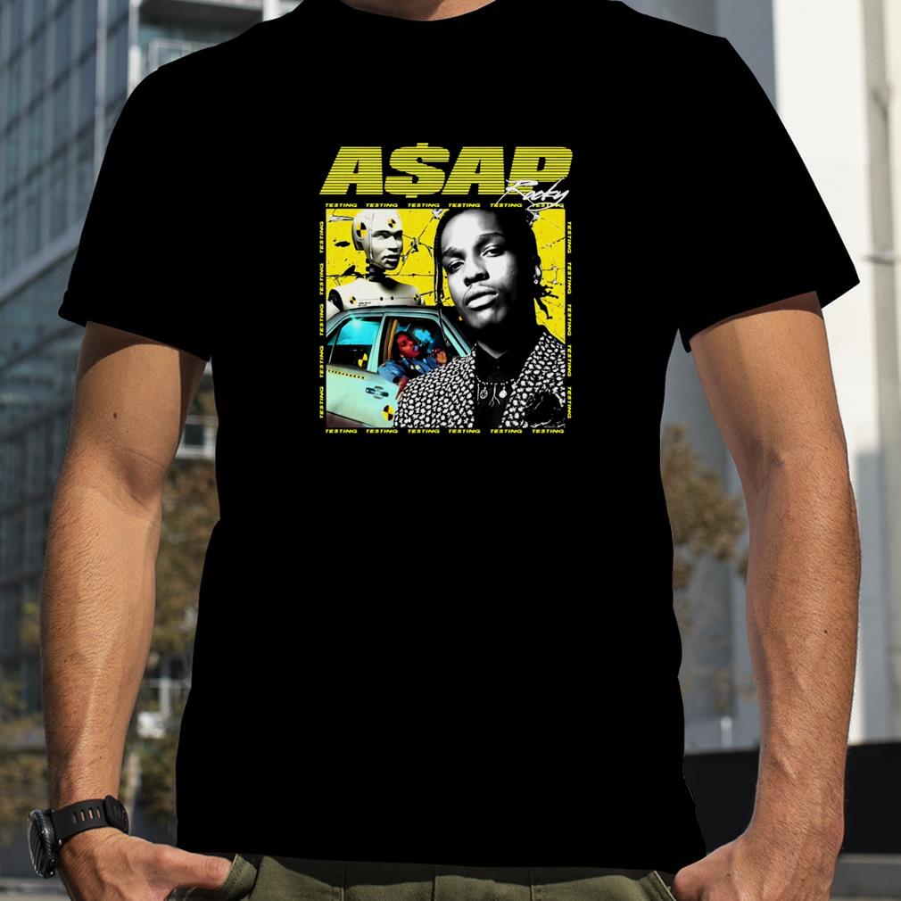 Asap Rocky Portrait Graphic Aesthetics S Hip Hop Loose Couple Casual Harajuku shirt