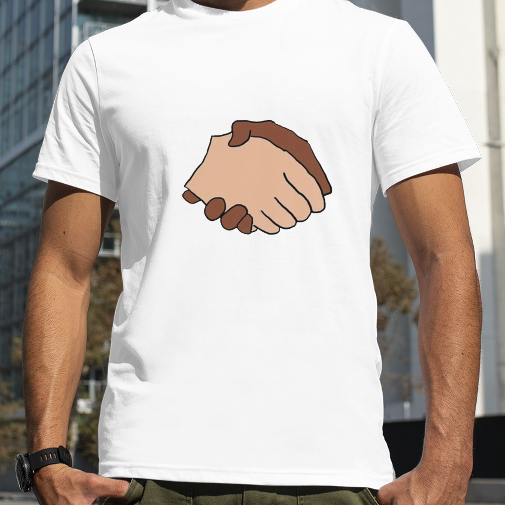 Black And White Handshake Anti Racist Shirt