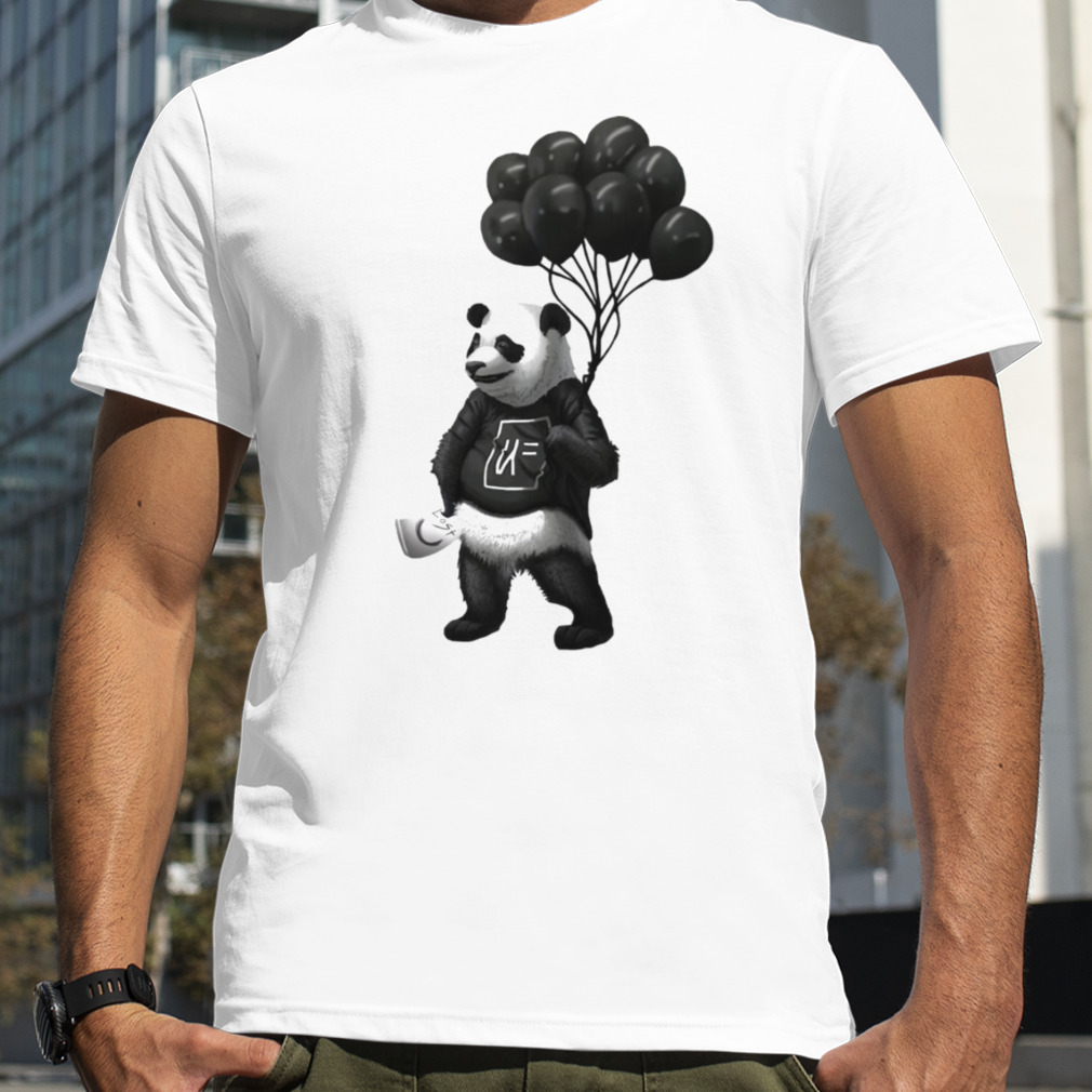 Black Panda Wearing NF Hoodie Lost Black Balloons shirt