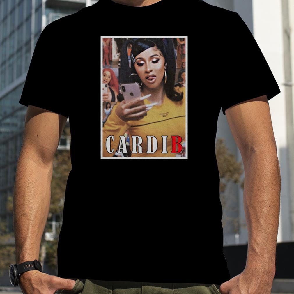 Cardi B Collage Retro Illustration shirt
