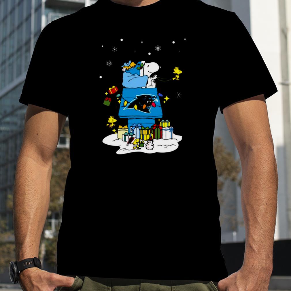 Carolina Panthers Santa Snoopy Wish You A Merry Christmas 2022 Shirt