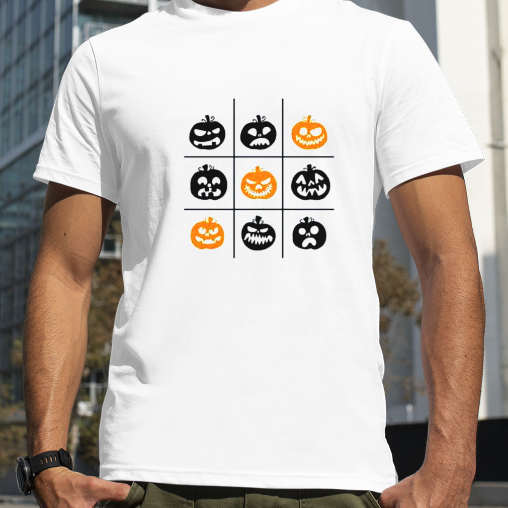 Checkered Pumpkin Heads Halloween Party shirt