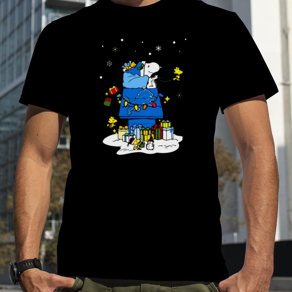 Detroit Lions Santa Snoopy Wish You A Merry Christmas 2022 Shirt
