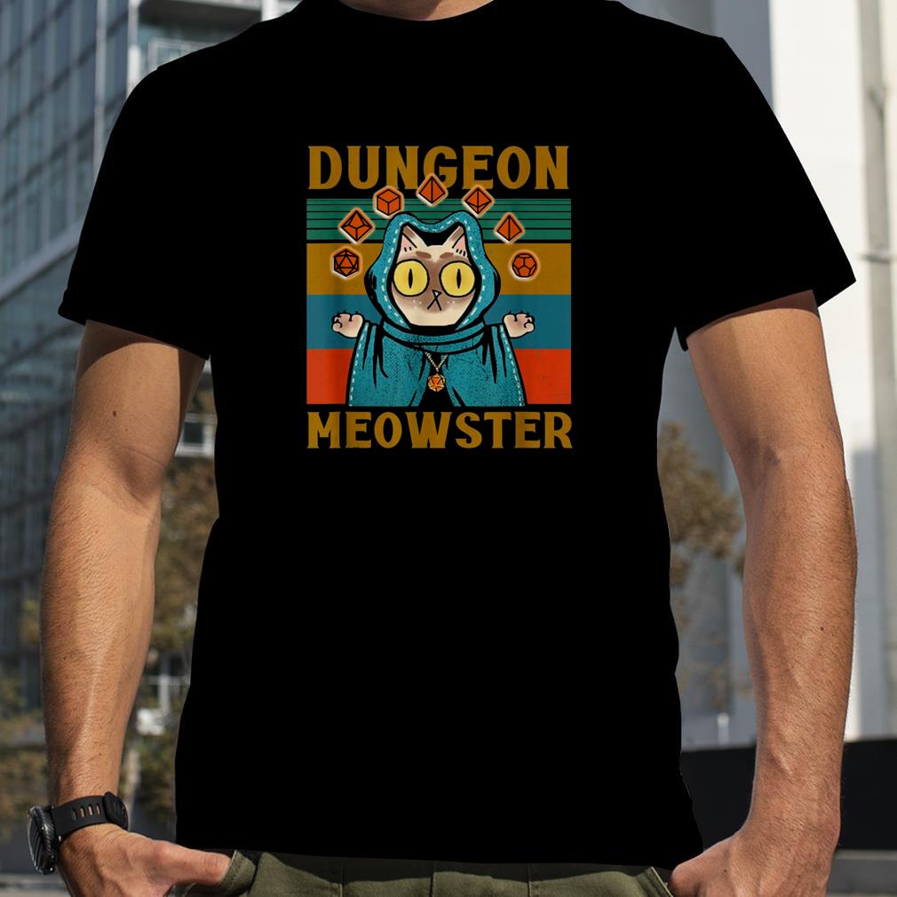 Dungeon Meowster Nerdy Halloween Cat Dad Shirt