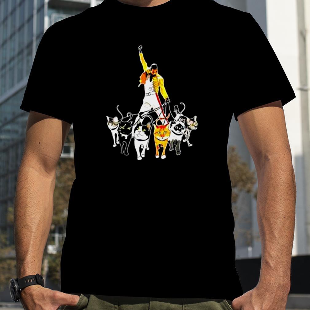 Freddie Mercury And His Cats Retro Big shirt
