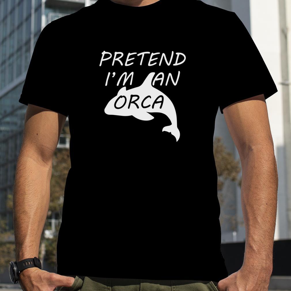 Funny Pretend I'm An Orca Costume Lazy Best Halloween Party Long Sleeve T Shirt