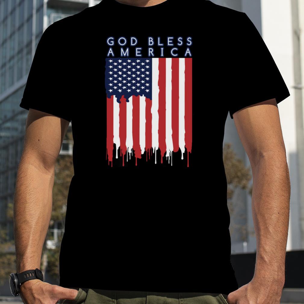 God Bless America USA American Flag shirt
