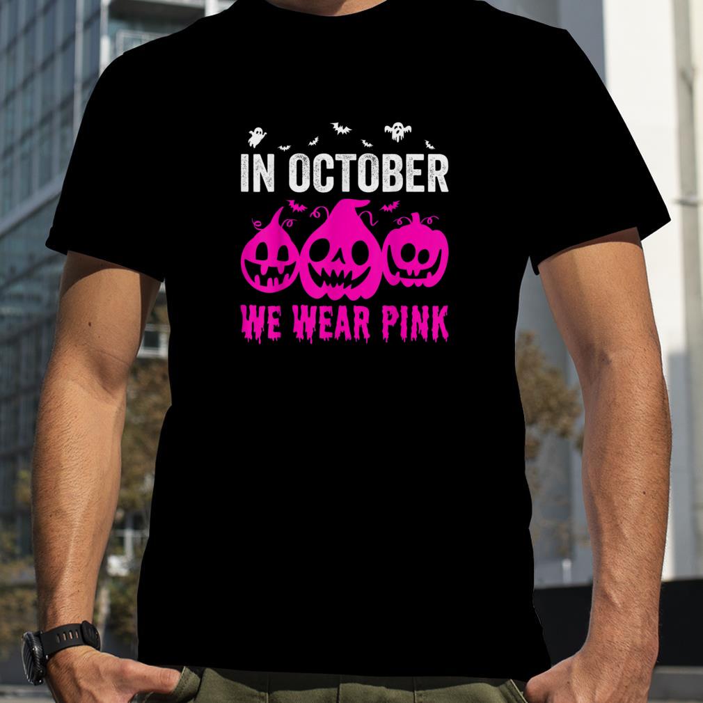 Halloween Design For Breast Cancer Awareness Cute Halloween T Shirt