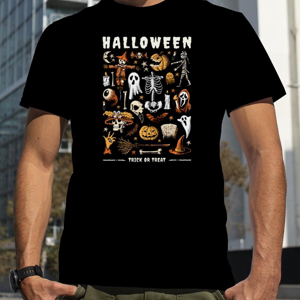 Halloween Horror Nights Pumkin Ghost Skeleton Shirts